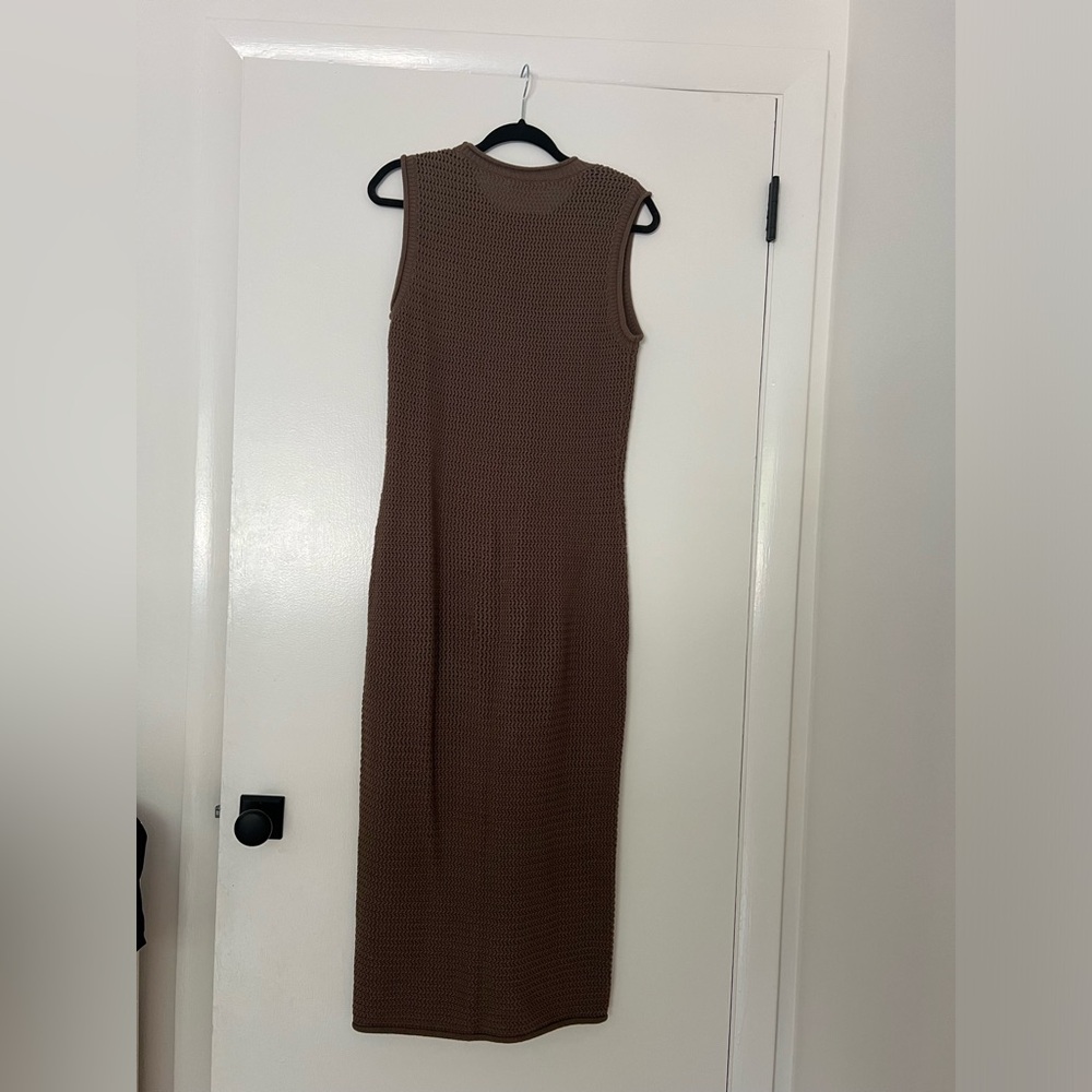 Reformation Nolan knit dress in sitake brown USA medium - Picture 12 of 13